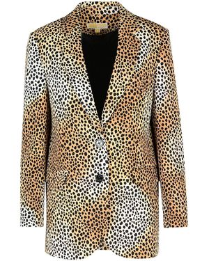 MICHAEL Michael Kors Brown Polyester Blazer - Multicolor