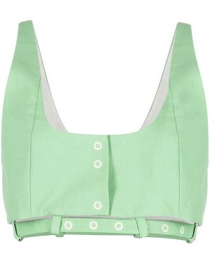 Ganni Suiting Crop Top - Grün