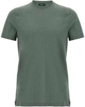 Zanone 'Ice Cotton' T Shirt - Green
