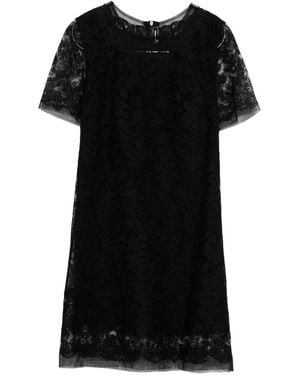 Ermanno Scervino Lace Short-Sleeve Dress - Black