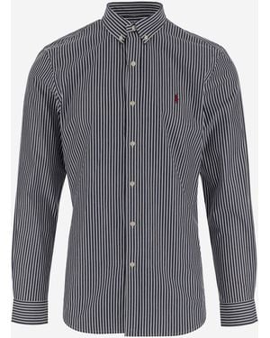 Polo Ralph Lauren Stretch Cotton Logo Shirt - Blue