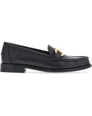 Ferragamo Gancini Leren Loafers - Zwart
