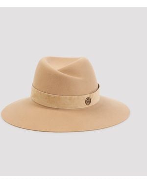 Maison Michel Warm Virginie Suede Hat - Natural