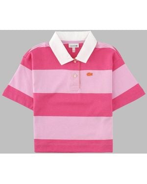 Lacoste Lcg Stripe Polo Z4H - Pink