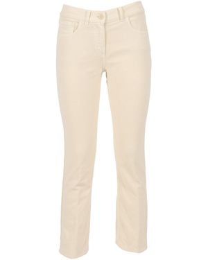 Aspesi High-Waisted Straight-Leg Pants With Belt Loops - Natural