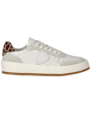 Philippe Model Nice Low Animalier White Sneaker