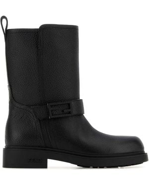 Fendi Leather Boots - Black