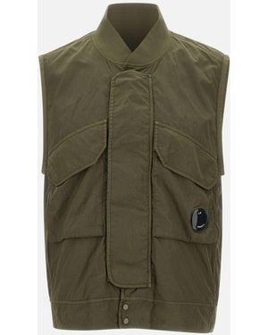 C.P. Company C.P. Compañía Olive Green Chrome Chaleco - Verde