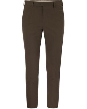 PT Torino Dieci Cotton Trousers - Grey