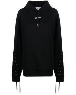 Jean Paul Gaultier Logo Cotton Hoodie - Black