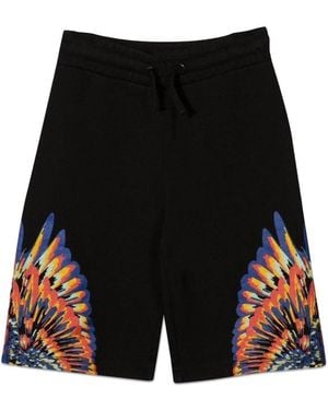 Marcelo Burlon Tempera Wings Sweatshort - Black