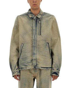 Rick Owens Casual Jacket With Concealed Zipper - Green