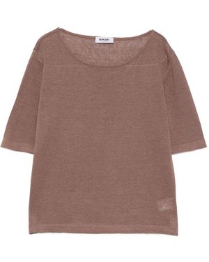 Base London Pullover aus Leinen- und Baumwollmischung - Braun