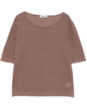 Base London Linen And Cotton Blend Jumper - Brown