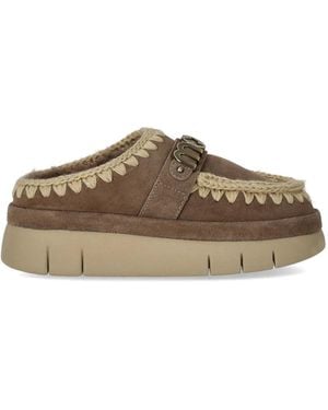 Mou Bounce Welt Suede Elephant Clog - Brown