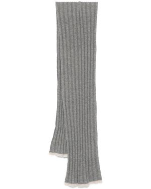 Brunello Cucinelli Geribbelde Sjaal - Grijs