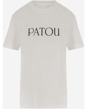 Patou Katoenen T-shirt Met Logo - Grijs