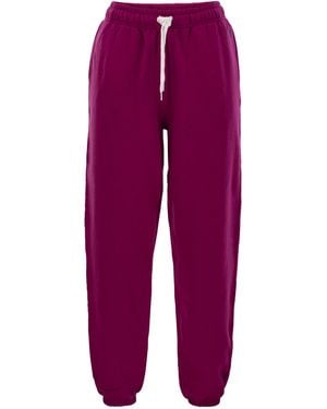 Polo Ralph Lauren Cotton Loopback Fleece Tapered Trousers - Purple