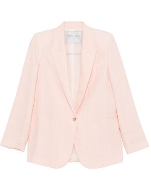 forte_forte Linen Single-Breasted Jacket - Pink
