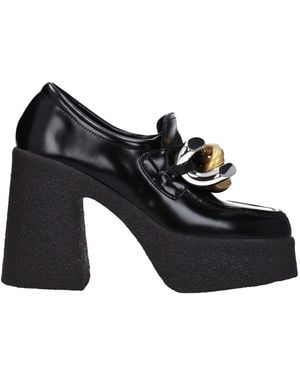 Stella McCartney Black Leather Platform Loafers
