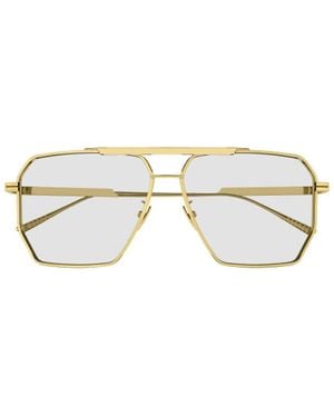 Bottega Veneta Zonnebril Bv1012 S 009 Goud/transparant Heren - Bruin