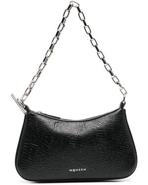 McQueen Alexander Mc Queen T Bar Leather Mini Bag - Black