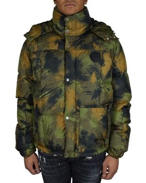 Off-White c/o Virgil Abloh Camouflage-Patterned Quilted Puffer Jacket With Detachable Hood - Black