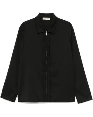 Paura Shin Overshirt mit Reißverschluss - Schwarz