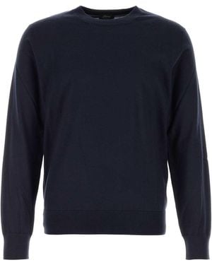 Brioni Midnight Cashmere Blend Sweater - Blue