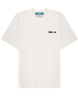 Barrow T-Shirt Con Logo E Stampa - White