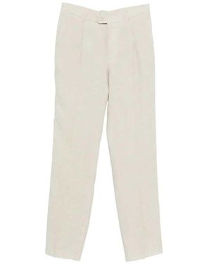 Etro Pleated Pants With Belt Loops - White