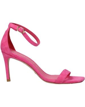 Stuart Weitzman Sandalen Nunakedcurve Dames Suède Fuxia - Roze