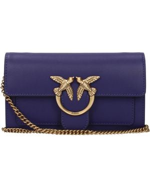 Pinko Leather Clutch - Blue