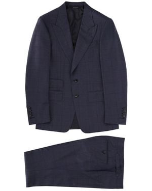 Tom Ford Checked Suit - Blue