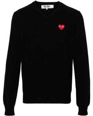 COMME DES GARÇONS PLAY Jumper Emblem Knit - Black