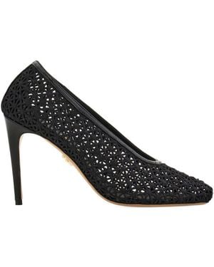 Ferragamo Macramé Pumps - Black