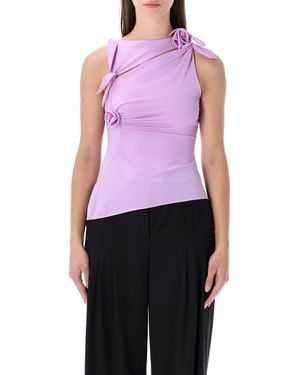 Coperni Flower Knot Top With Sculptural Twists - Lila