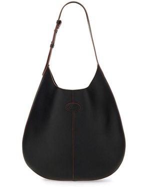 Tod's Di Bag Small Leather Hobo Bag - Black