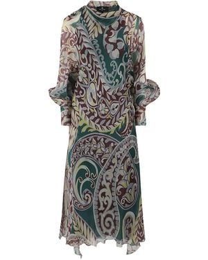 Etro Seidenkleid Mit Paisley-Print - Mehrfarbig