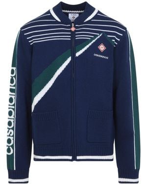 CASABLANCA Pyramid Jacquard Jacket - Blue