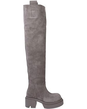 Rick Owens Tall Knee-High Boot - Brown