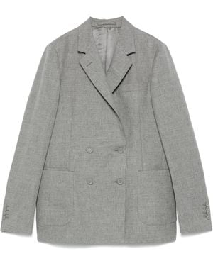 Officine Generale Mathilde Jkt Tropic Cot Lin Clothing - Grey