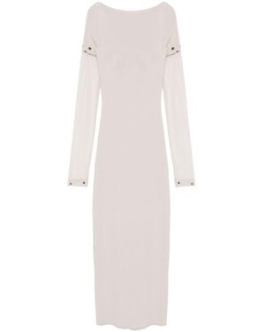 SPORTMAX PRE Knitted Long Dress - White