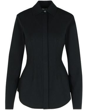 Sportmax Baffo' Viscose Knit Shirt - Black