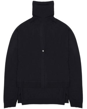Department 5 100% Merino Wool High-Neck Jumper - Blue