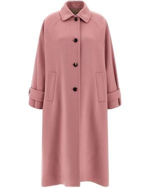 Alberto Biani Wollen Jas - Roze