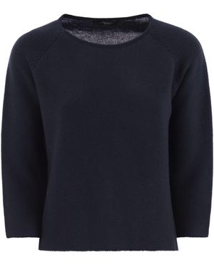 Weekend by Maxmara Wochenende Max Mara Addotto Baumwollgarnpullover - Blau
