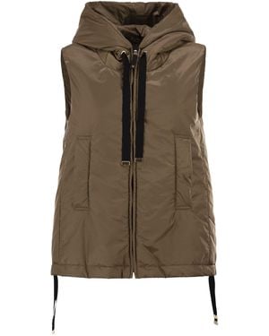 Max Mara Greengo Mouwloos In Druppelbestendig Technisch Materiaal - Groen