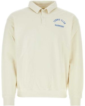 Harmony Ivory Cotton Polo Shirt - White