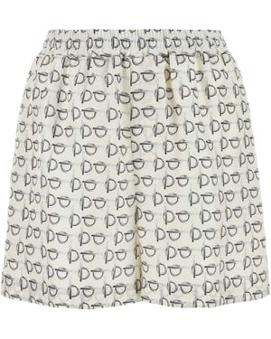 Burberry Silk Shorts - White